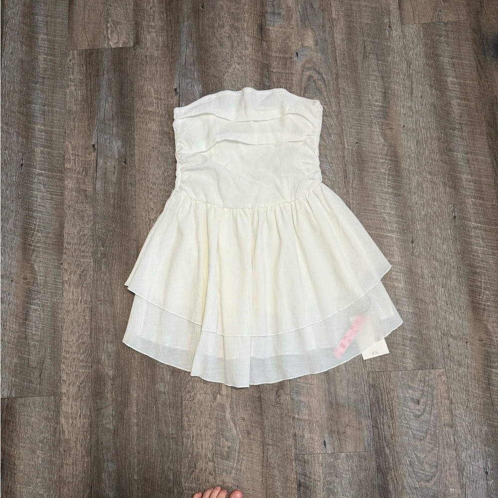 Cider Cream Strapless Dress